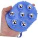 2-Piece Rolling Hand Massager Set | Acupressure Muscle Roller & Massage Balls - Meridian Body Massager in Medium Blue - Buy Online on GoSupps.com