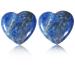 Soulnioi Healing Crystal Lapis Lazuli Crystal Heart Stone Mini Love Pocket Stone Tumbled Worry Stone for Reiki Meditation Therapy Stress Relief Home Decor - 2Pcs 20mm Lapis Lazuli_2pcs