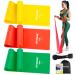 Gymer Fitness straps 3-Set gymnastics band with 3 resistance levels fitness band with door anchor carrier bag and exercise instructions ideal for yoga pilates strength training and physiotherapy yellow red green