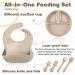ANAVIL Silicone Baby Feeding Set - Blue Sippy Cup with Straw and Lid for Toddlers - Baby Weaning Supplies - Buy Online on GoSupps.com