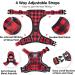 PoyPet No Pull Dog Harness Release on Neck Reflective Adjustable No Choke Pet Vest with Front & Back 2 Leash Attachments Soft Control Training Handle for Medium Dogs(Checkered Red M) M (Pack of 1) Checkered Red - Buy Online on GoSupps.com
