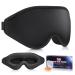 NOWWISH Sleep Mask 3D Eye Mask for Sleeping Light Blocking Blindfold Travel Gifts for Women Men - Black
