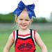 12 Piece Blue Glitter Sequin Cheer Bows - Jumbo 8 Inch for Cheerleading - Hair Accessories for Girls and Toddlers - Buy Online on GoSupps.com