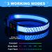 Glow in The Dark LED Dog Collar - Rechargeable Hi-Visibility Light Up Collar for Small, Medium, Large Dogs - Blue - Medium - Buy Online on GoSupps.com