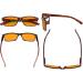 Eyekepper 5-Piece Classic Spring Hinge Reading Glasses Set - Blue Light Blocking Sun Reading Glasses - 1.25 Diopters - Buy Online on GoSupps.com