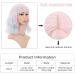 Faelbaty Pink Short Wave Bob Wig - Pony Curly Synthetic Cosplay Wig for Girls & Women - Shoulder-Length Candy Color Costume Wig (12 Mixed Blue & Pink) - Buy Online on GoSupps.com