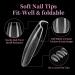 Venares 120-Piece Extra Short Soft Gel Nail Tips Set - Pre-Polished Coffin Tips with Glue Nail Buffer & Shaver - 12 Sizes for Gel Nails - Perfect XS Short Coffee Design - Buy Online on GoSupps.com