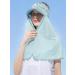 Unisex Blue Sun Protection Neck Drape Mesh Cap with Elastic Face Covering - Buy Online on GoSupps.com