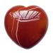 Manekieko Natural Red Agate Palm Worry Carved Heart Love Stone 40mm Crystals and Healing Stones