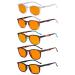 Eyekepper 5 Pack Retro Design Blue Light Blocking Readers Blue Glare Filter Computer Reading Glasses Orange Tinted +1.00 +1.00 Blue Light Blocking-b98-5 Pairs