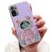 Tivenfezk Nadoli for Xiaomi Redmi Note 10 4G Treibsand B r Astronaut Hidden Stand Shell caricature glitter astronaut stand soft silicone bling cell phone case through view protective cover xiaomi redmi note 10 4g purple