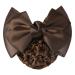 Gemini_mall Brown Hair Clip with Bow Hair Net Hair Clip (Brown)
