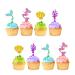 Mermaid Cupcake Toppers Under The Sea Themed Party Cake Decor Pink&Blue Glitter Cake Decorations for Girl's Birthday Wedding/Little Mermaid Themed Party Supplies - 24pcs