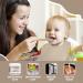 Baby Feeding Set - Eco Friendly BPA Free 7pcs Silicone Suction Bowl Plate & Cup, Adjustable Bib, Spoon & Fork with Wooden Handle - Toddler Gift Set (Beige) - Buy Online on GoSupps.com