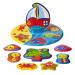 Playgro bathing puzzle 9-part with colorful animal motifs from 6 months BPA-free size: 25 x 25 cm Floaty Boat Bath Puzzle colorful 40172