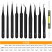 Ainiv 11PCS Precision Tweezers Set - Anti-Static ESD Non-Magnetic Stainless Steel Curved Tweezers for Electronics, Jewelry, Beauty - #1 - Buy Online on GoSupps.com