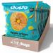 Gusto Snack's crispy apple chips with mango juice rich in fiber vegan gluten -free and vegetarian.Healthy snack box low -fat dried fruit chips - 20g (12 bags) apple - mango