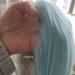 Buy Xiweiya Light Blue Long Wavy Synthetic Lace Front Wig - 24 Inch Mint Green Heat Resistant Fiber for Women | International Shipping Available - Buy Online on GoSupps.com