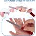 Stainless Steel Nail File Set - 6 Pcs Diamond Nail Files for Natural Nails with Sharp Pointed Tip and Non Slip Handle - Women's Sapphire Grit Fingernail Filers - Buy Online on GoSupps.com