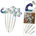 BELLIFFY Diamond Phoenix Hair Comb Pearl Wedding Headpiece Rhinestone Barrette Comb Hair Combs for Women Blue Hair Accessories Wedding Headdress Hair Clip Hair Pin Bridal Hair Comb Alloy - Buy Online on GoSupps.com