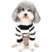 Zweitea Summer Dog Shirts for Small Dogs - Striped Cotton T-Shirts & Sweatshirts for Puppies | Chihuahua Clothing in Yellow - Buy Online on GoSupps.com