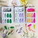 3 Packs (72 Pcs) Glossy Stick on Coffin Fake Nails with Colorful Stripes - Medium Length French False Nails Set for Women and Girls - Buy Online on GoSupps.com