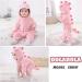 Doladola Unisex Kid's Costume - Baby Boys Girls Flannel Pink Shark Hooded Romper 24-30 Months - Buy Online on GoSupps.com
