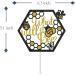 Tenhaisi What Will it Bee Cake Topper - Bumblebee Theme Birthday/Baby Shower/Gender Reveal Party Cake Decors Photo Booth Props - Gold&Black Glitter Cake Topper - Buy Online on GoSupps.com