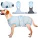 Kuoser Dogebody after op dog body after castration male bitch dogbody after op bitch breathable body for dogs after op leakage protection dog anti-wound licking op body dog star XL XL (1 Pack) green star