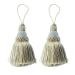 Fenghuangwu Colorful Tassel Key Tassel DIY Accessories for Curtain and Home Decoration-Mix blue-2PCS Mix Blue 2P