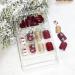 Christmas False Nails Set - 24Pcs Red Short Square Press on Nails with Santa & Snowflake Xmas Glitter. Perfect for Women & Girls Festival Holiday Nail Art - Buy Online on GoSupps.com