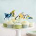 Cute Ocean Fish Themed Cupcake Toppers 18-PC Set - Perfect for a boy's or girl's ocean-themed birthday party and baby shower party decorations for kids - SugarGera 6 - Buy Online on GoSupps.com