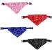 4-Piece Adjustable Dog Bandana Set - Stylish Polyester Neckerchiefs & Towels for Small & Medium Dogs & Cats | Pink Black Dark Blue Red - Buy Online on GoSupps.com
