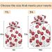 Naanle 2L Transparent Hot Water Bottle with Cover - Large Cherry Berries Design for Bed Hand and Feet Warmer | Pain Relief & Heat Therapy - Buy Online on GoSupps.com