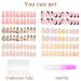 6 Packs (144 Pcs) Press on Nails Set - Misssix Fake Nails with Adhesive Tabs and Nail File - Almond and Square Medium Design for Women - Buy Online on GoSupps.com