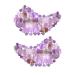 Minkissy 1 Pair Jade Eye Mask Natural Eyeshadow Cold Compress Eye Masks Rose Eye Masks Blindfold Eyeshades for Sleeping Amethyst Eye Masks Supplies Purple Patch Travel