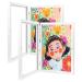 Hovin picture frame for children's drawings A4 2 pieces of children art picture frames white picture frame for filling storage children's drawings white 2
