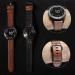 Abanen Leather Watch Band for Garmin Fenix 6/5/7 - QuickFit 22mm Soft Genuine Leather & Silicone Sweatproof Strap - Brown - Buy Online on GoSupps.com