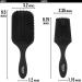 Giorgio Large Square Paddle Brush for Men and Women - Ideal for Wet/Dry, Long/Thick/Curly Hair - Black Cushion Hairbrush with Ball Tip Bristles - Buy Online on GoSupps.com