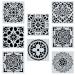 NUOBESTY 8pcs Diy Template Ruler Scrapbook Diy Drawing Stencils Spray Flowers Templates Letter Drawing Tool