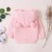 Puseky Baby Knit Sweater Hooded Ears Cardigan Coat - 6-12 Months (Pink) - Buy Online on GoSupps.com