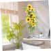 Zerodeko Sunflower Wall Hanging Artificial Plant Home Sunflower Decoration Hanging Garland with Green Leaves Green Artificial Leaves Outdoor Decorations Pendant Silk Cloth Indoor Yellow 55x22cm - Buy Online on GoSupps.com