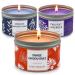 Candles for Home Scented, 100H Long Lasting Aromatherapy Soy Candles Set, Highly Scented & Jar Candles Women Gifts -3 Pack 6.2 Oz, Lavender | Orange Blossom | Mahogany Scent Large 3 pack