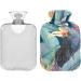NAANLE 1L Hot Water Bottle with Palm Leaf Cover - Transparent Pain Relief & Therapy for Back Hands Feet - Buy Online on GoSupps.com