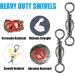 Dr.Fish Fishing Barrel Swivels 50 Pack #12-30LB | Stainless Steel Tackles for Freshwater and Saltwater Fishing - Buy Online on GoSupps.com