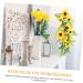 Zerodeko Sunflower Wall Hanging Artificial Plant Home Sunflower Decoration Hanging Garland with Green Leaves Green Artificial Leaves Outdoor Decorations Pendant Silk Cloth Indoor Yellow 55x22cm - Buy Online on GoSupps.com