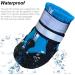 Leeko Dog Boots Anti-Slip Dog Shoes with Reflective Strip Waterproof Breathable Soft-Soled Fabric Suitable for Medium and Large Dogs 4 PCS (S Blue) S Blue - Buy Online on GoSupps.com
