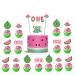 CZolden Watermelon Cake Toppers Kits One in a Melon Cupcake Topper Baby Shower 1st Birthday Supplies Watermelon Birthday Party Supplies