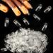 300 Pieces False Nail Tips DIY Nail Training Manicure Tool Removable Fake Nails Tips Nail Display Manicure Supply for Practicing and Training (Clear)