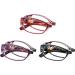 3 Pair Women's Foldable Blue Light Blocking Reading Glasses +1.25 Magnification with Case - Compact Folding Design, 3 Color Options - Buy Online on GoSupps.com